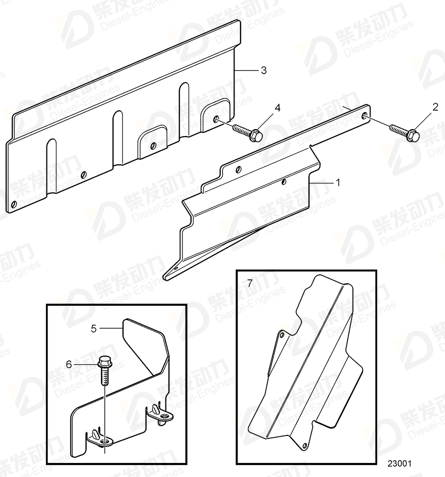 VOLVO Heat shield 3885006 Drawing